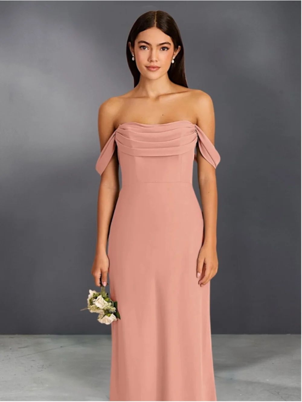 birdy grey dusty rose dress Dusty Rose Bridesmaid Dress Chiffon Size XL